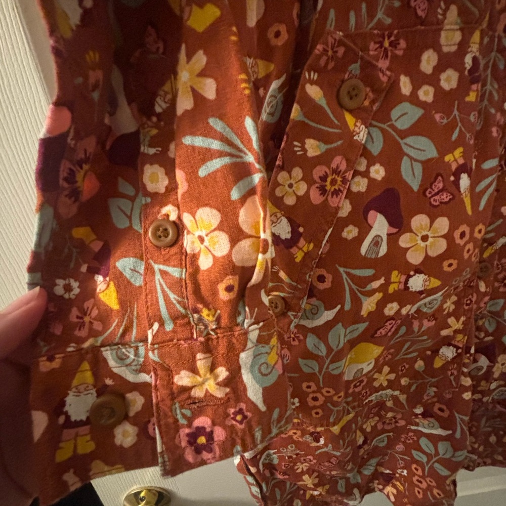 Floral Button-Up Shirt Dress - Picture 5 of 7